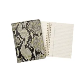 Embossed Gold Snakeskin Spiral Notebook