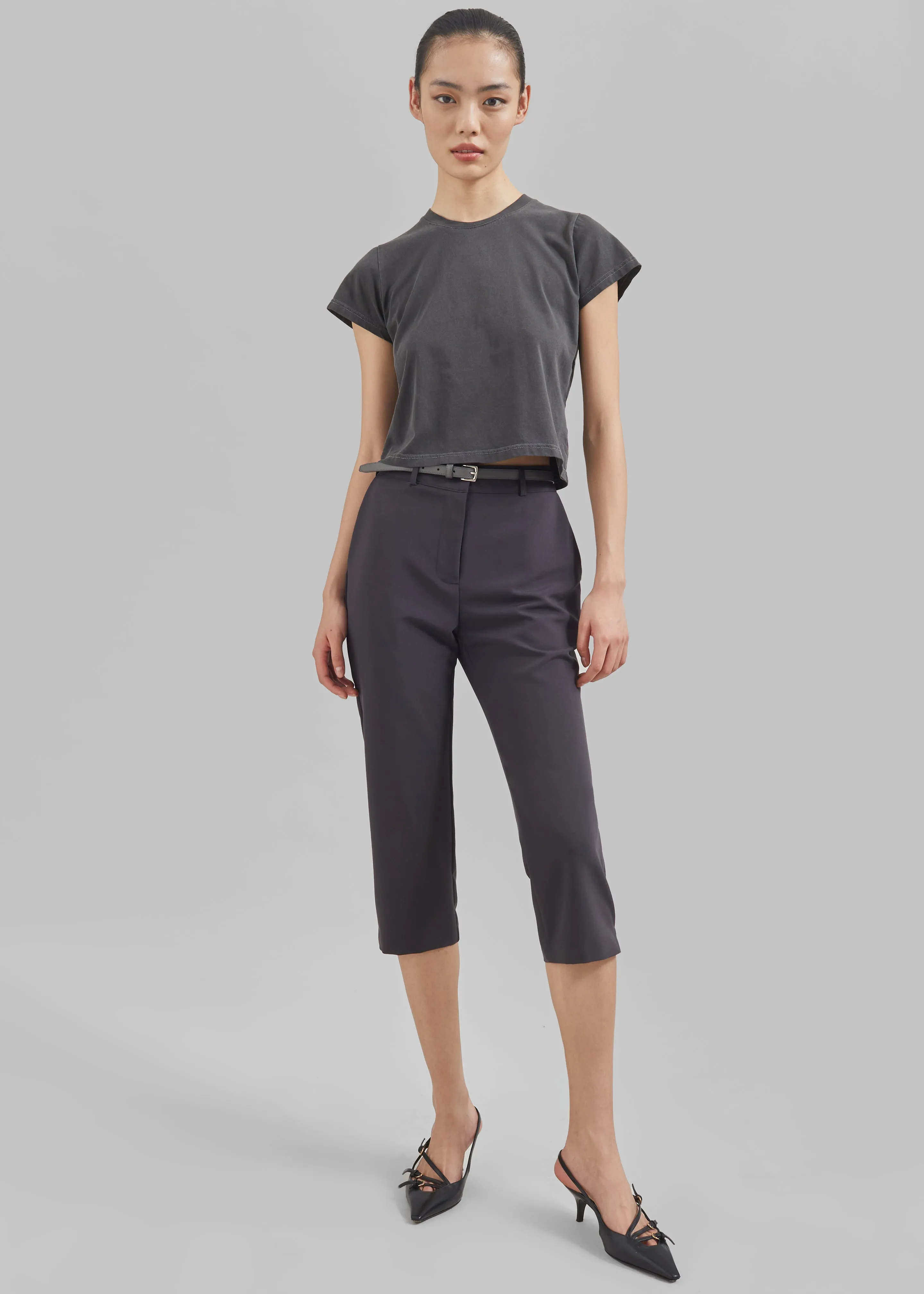 Emersyn Charcoal Capri Pants