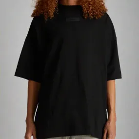 Fear of God Black Applique Box Logo Drop Shoulder Tee (Oversized)