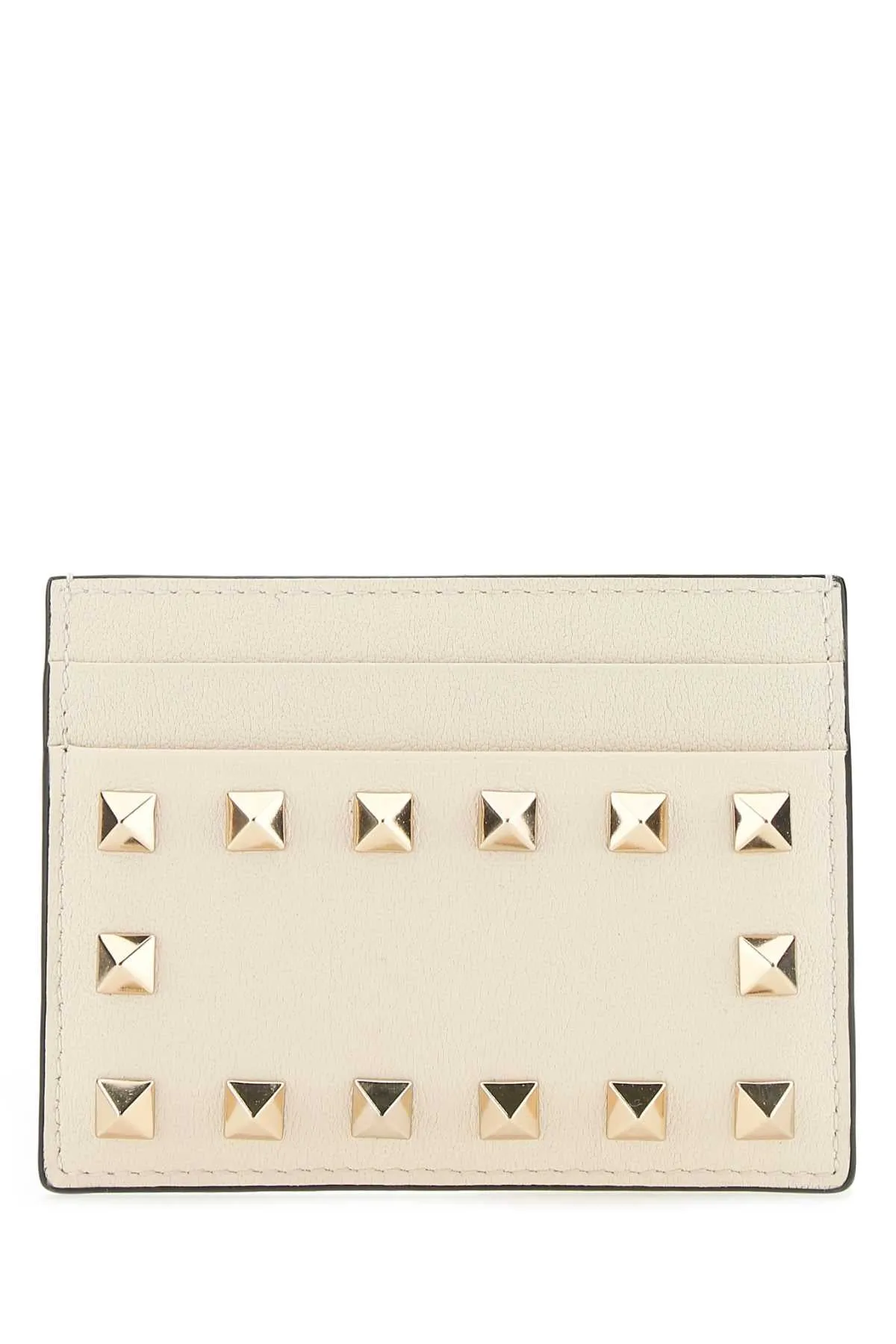 Valentino Garavani Rockstud Logo Detailed Card Holder