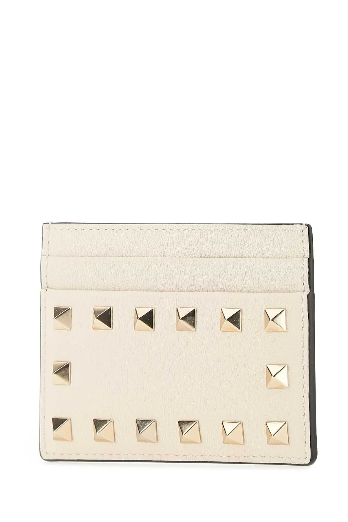 Valentino Garavani Rockstud Logo Detailed Card Holder