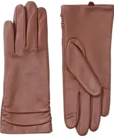 Ruched Leather Gloves for Women by Fownes Brothers