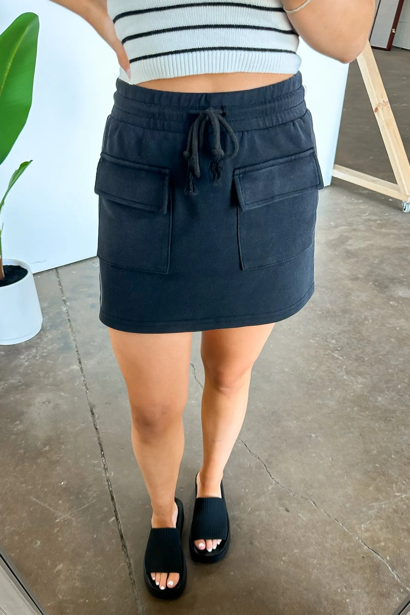 Abbey Washed Cargo Skirt