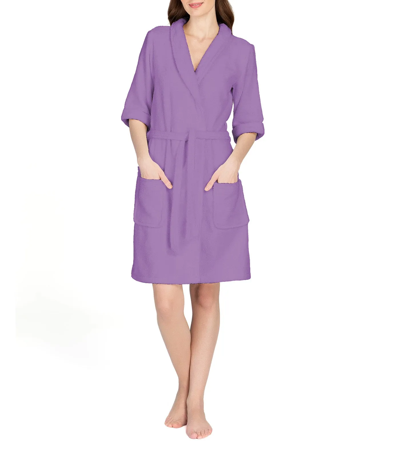 Glaze Purple Terry Robe for Women