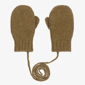 Green Merino Wool Mittens