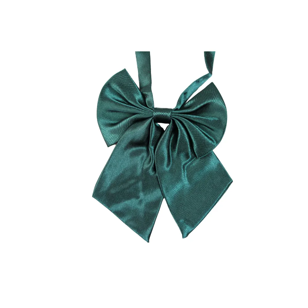 Bottle Green Bow Tie for Women;