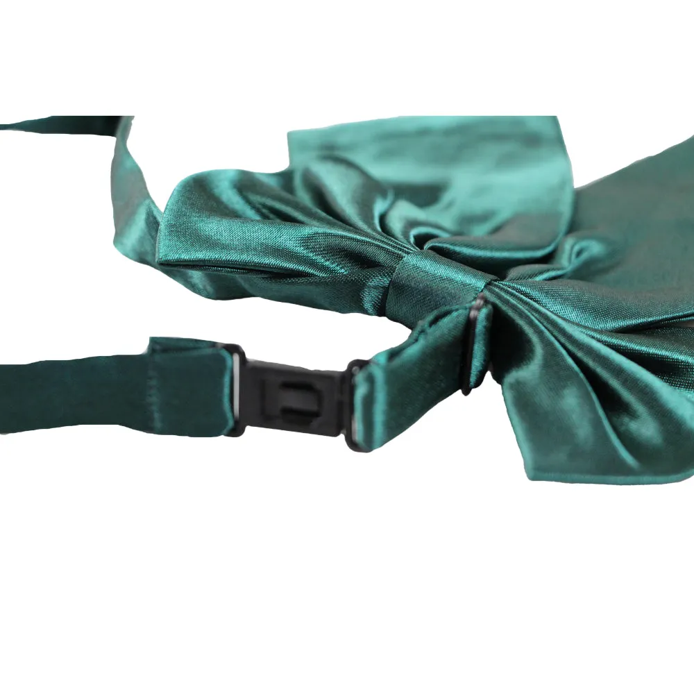 Bottle Green Bow Tie for Women;