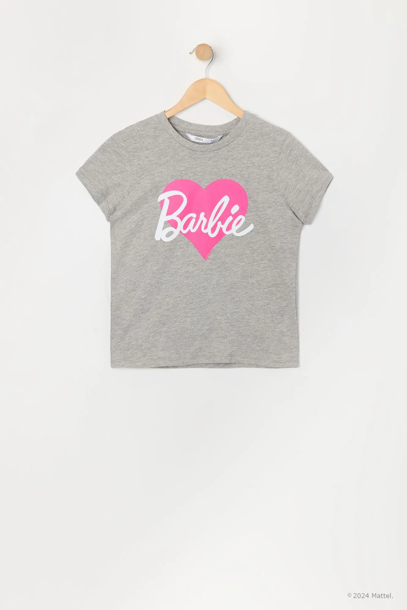 Barbie™ Girls Gray Graphic Tee