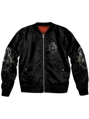 New American Jackets Black Bomber Jacket Perfect for Halloween Witch Costume