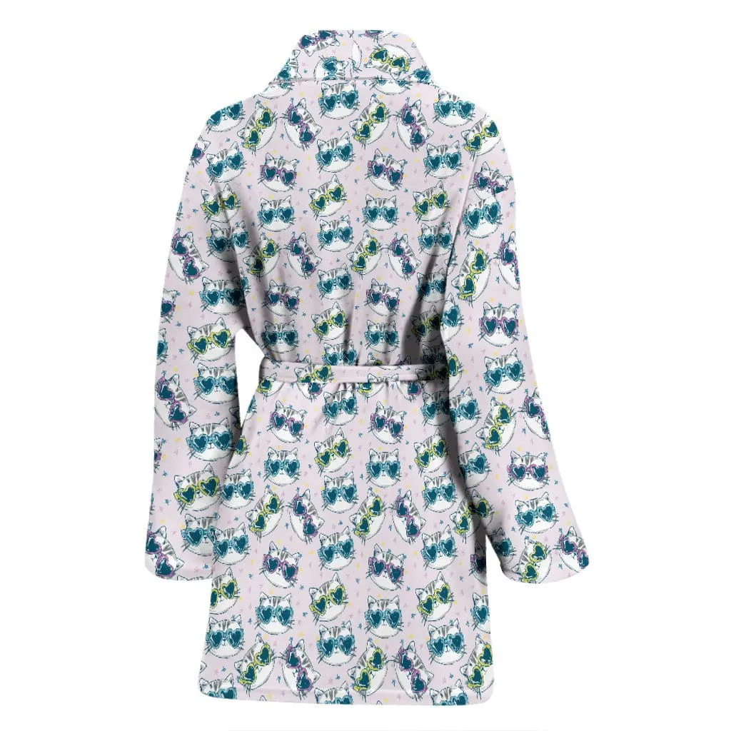 Women's Happy Cat Bathrobe