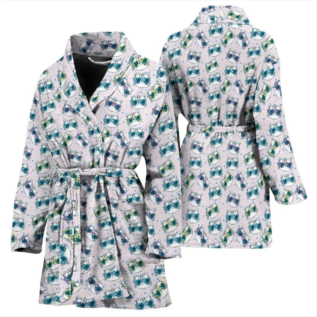 Women's Happy Cat Bathrobe