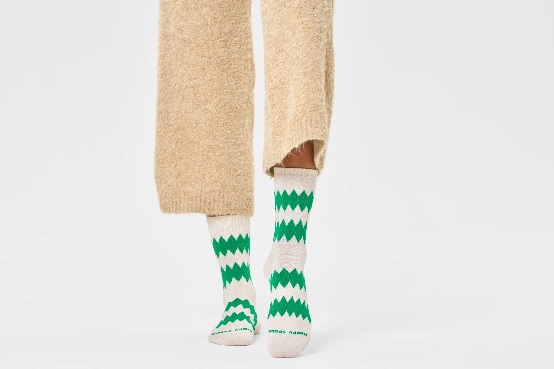 Happy Socks Zigzag Crew 3/4 Sock