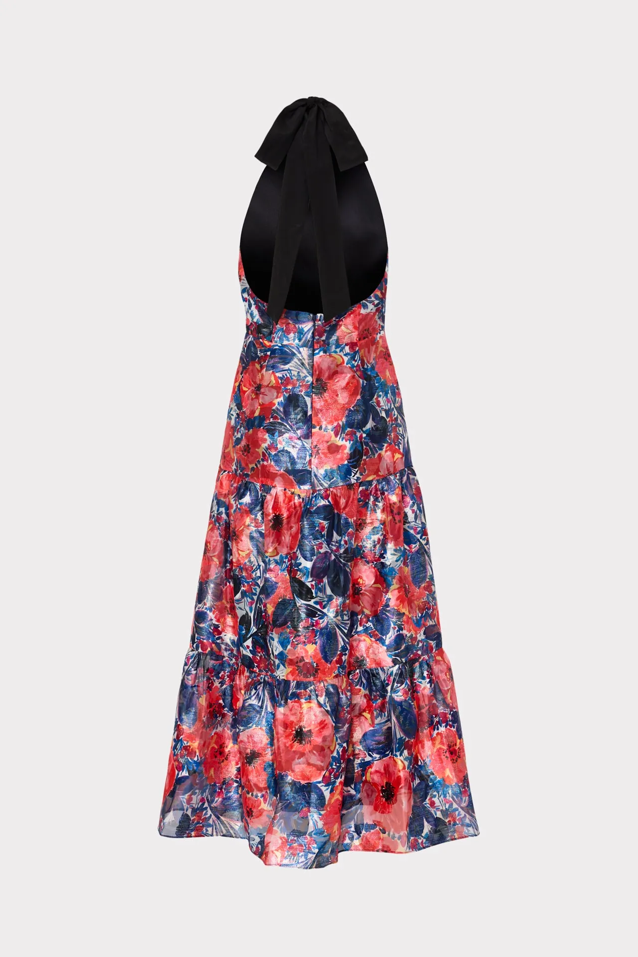 Watercolor Poppy Jacquard Dress