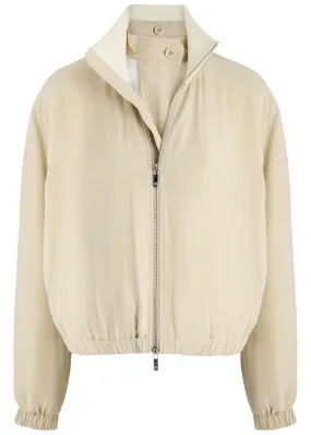 HELMUT LANG Layered silk and satin bomber jackets