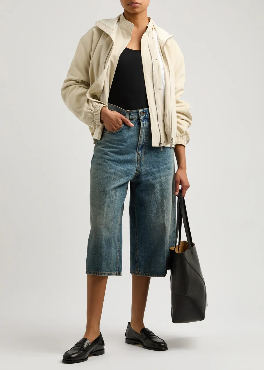 HELMUT LANG Layered silk and satin bomber jackets