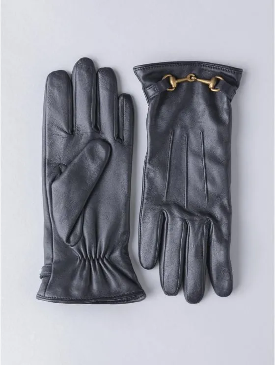 Black Heritage Leather Gloves