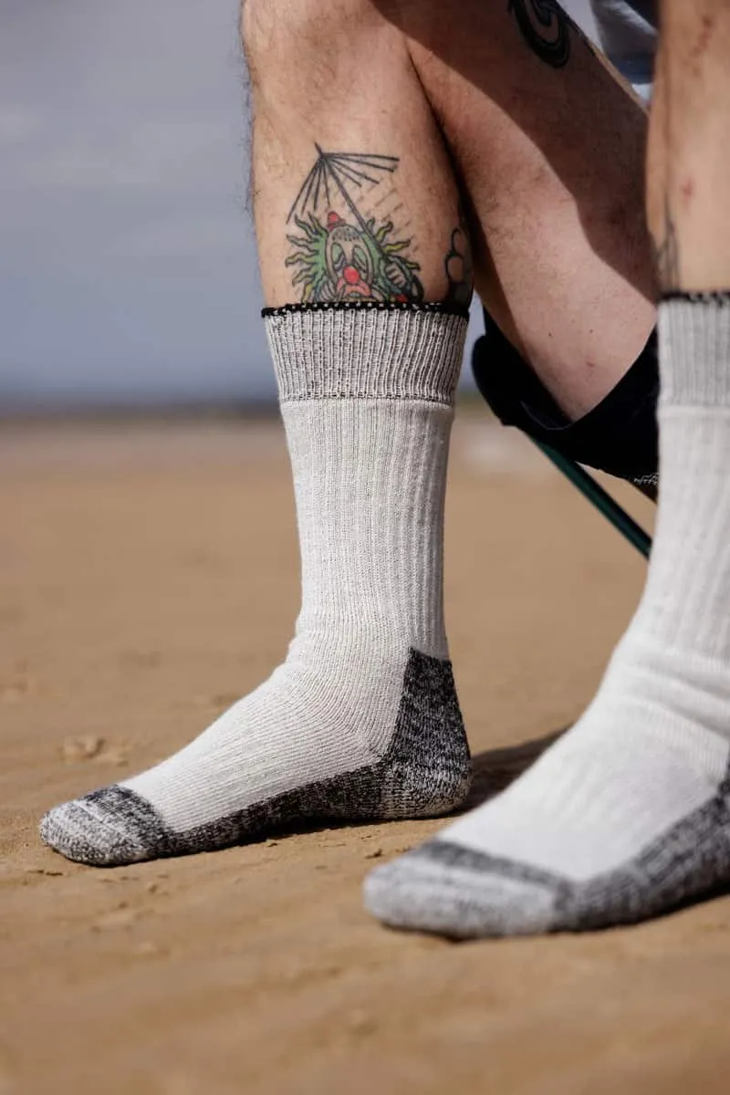 Hiker Grey Merino Socks