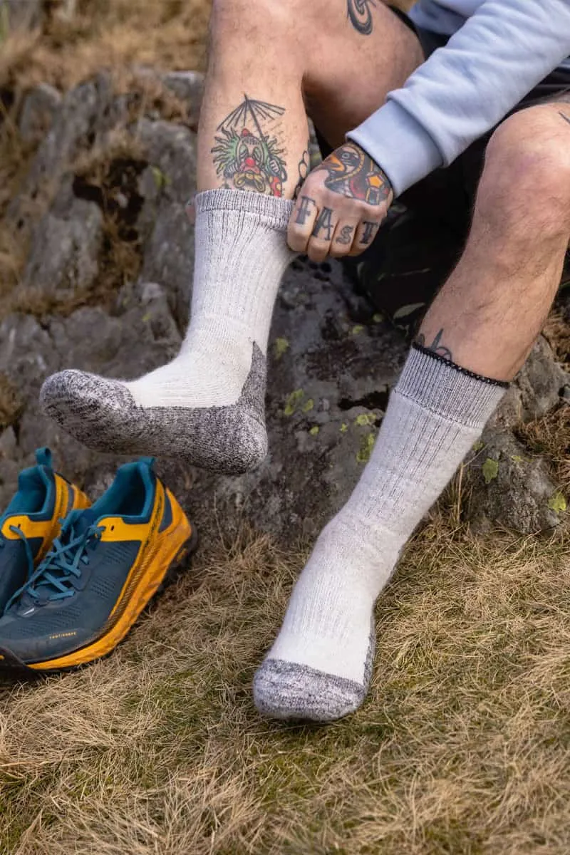 Hiker Grey Merino Socks