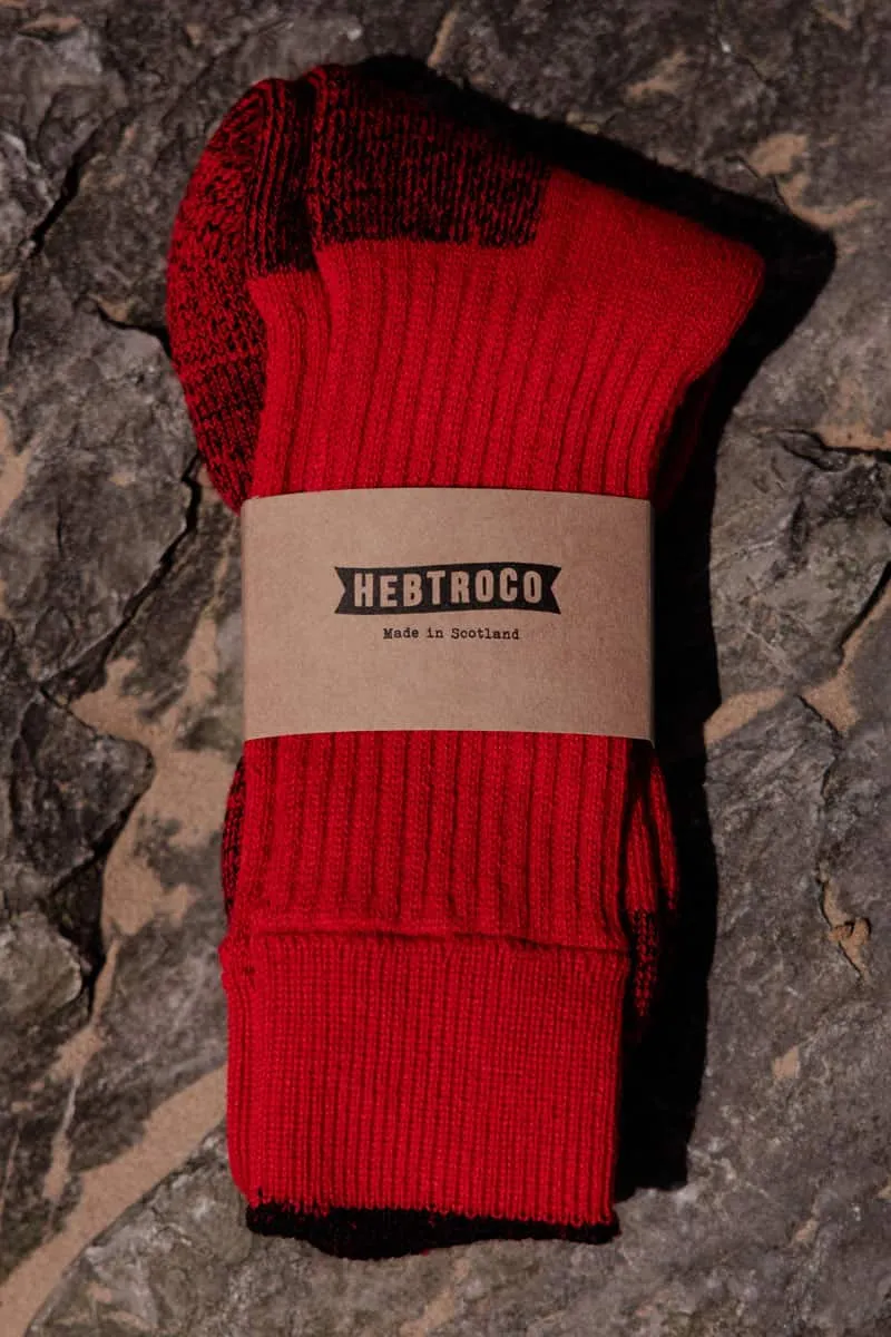 Hiker Red Merino Socks