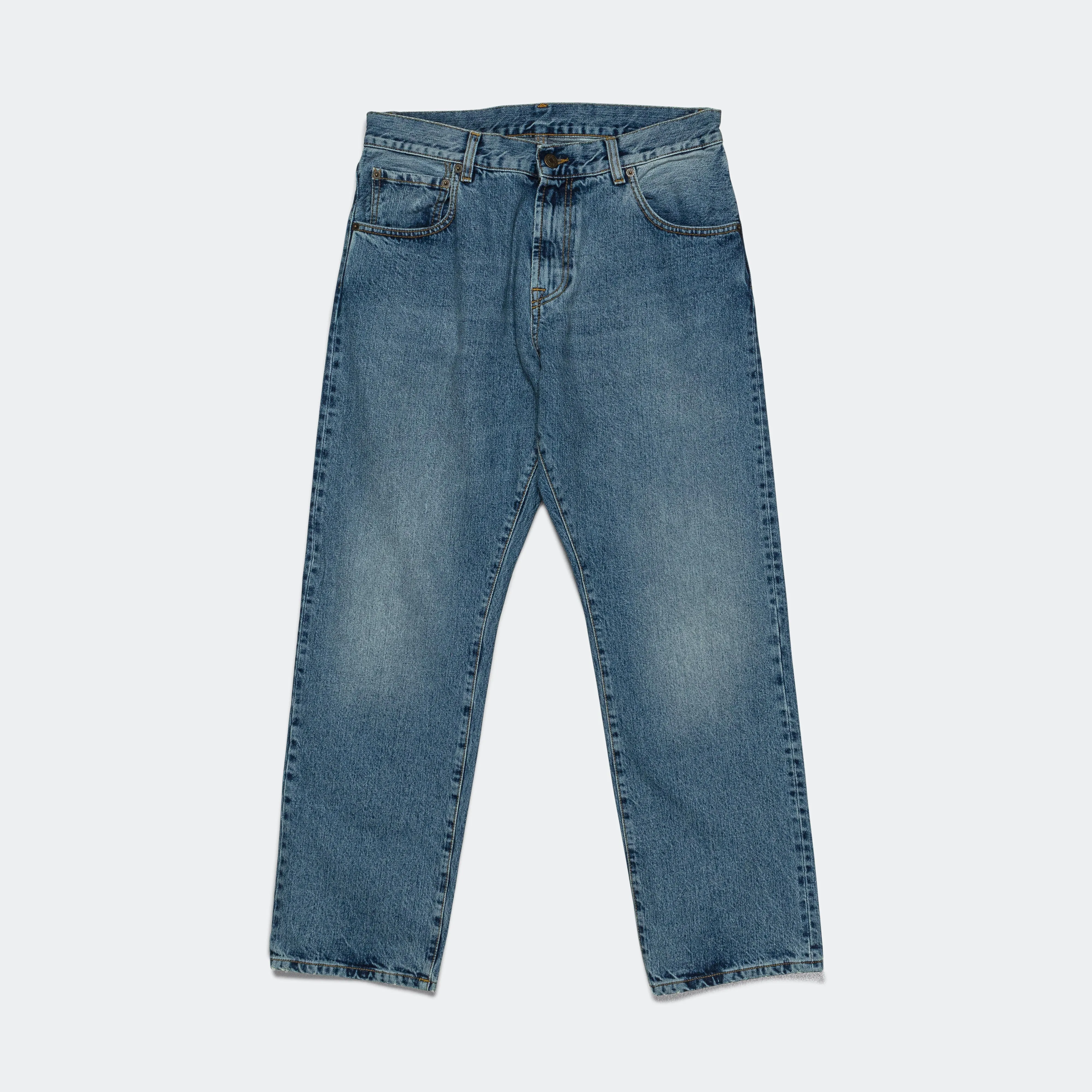 Indigo Bleach Wash 5 Pocket Jean