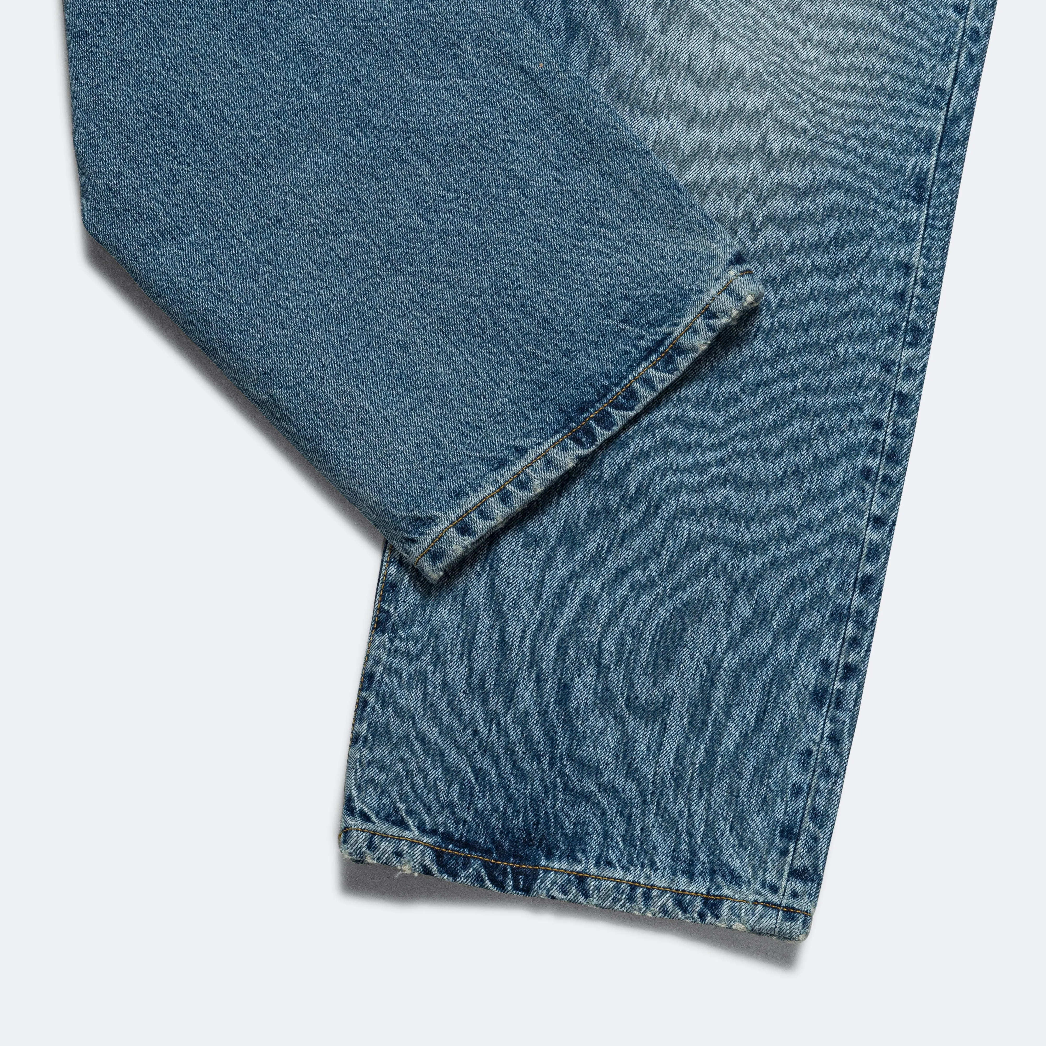 Indigo Bleach Wash 5 Pocket Jean