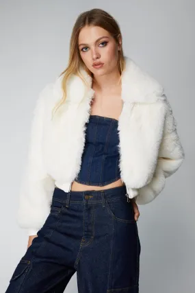 Premium Plush Fur Bomber Jacket by NastyGal