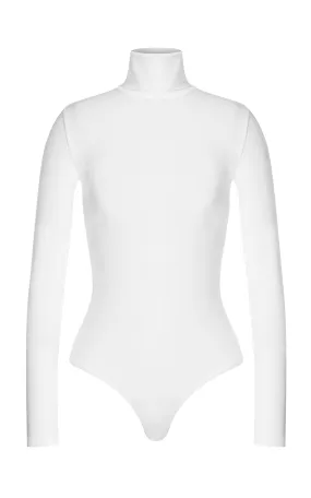 Nude Turtleneck Thong Bodysuit