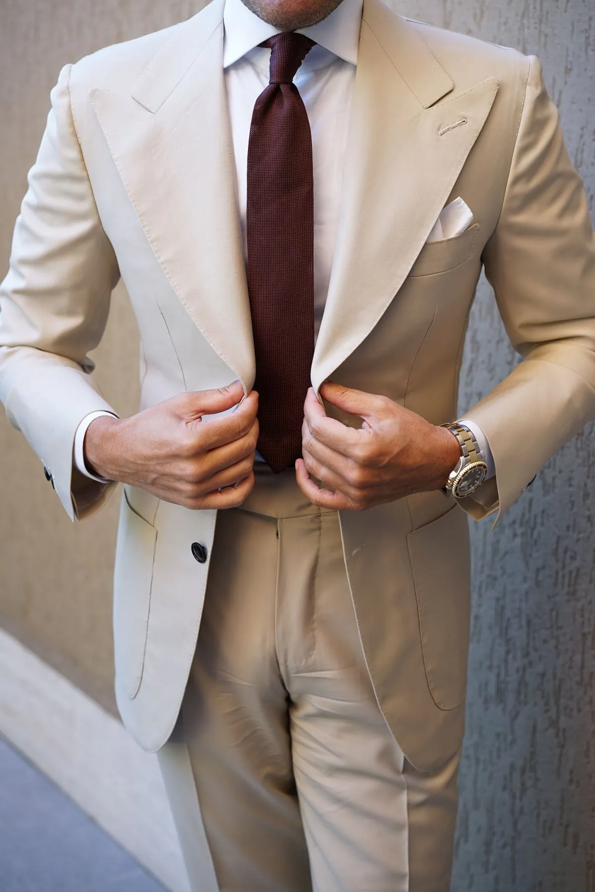 Brown Knitted Tie