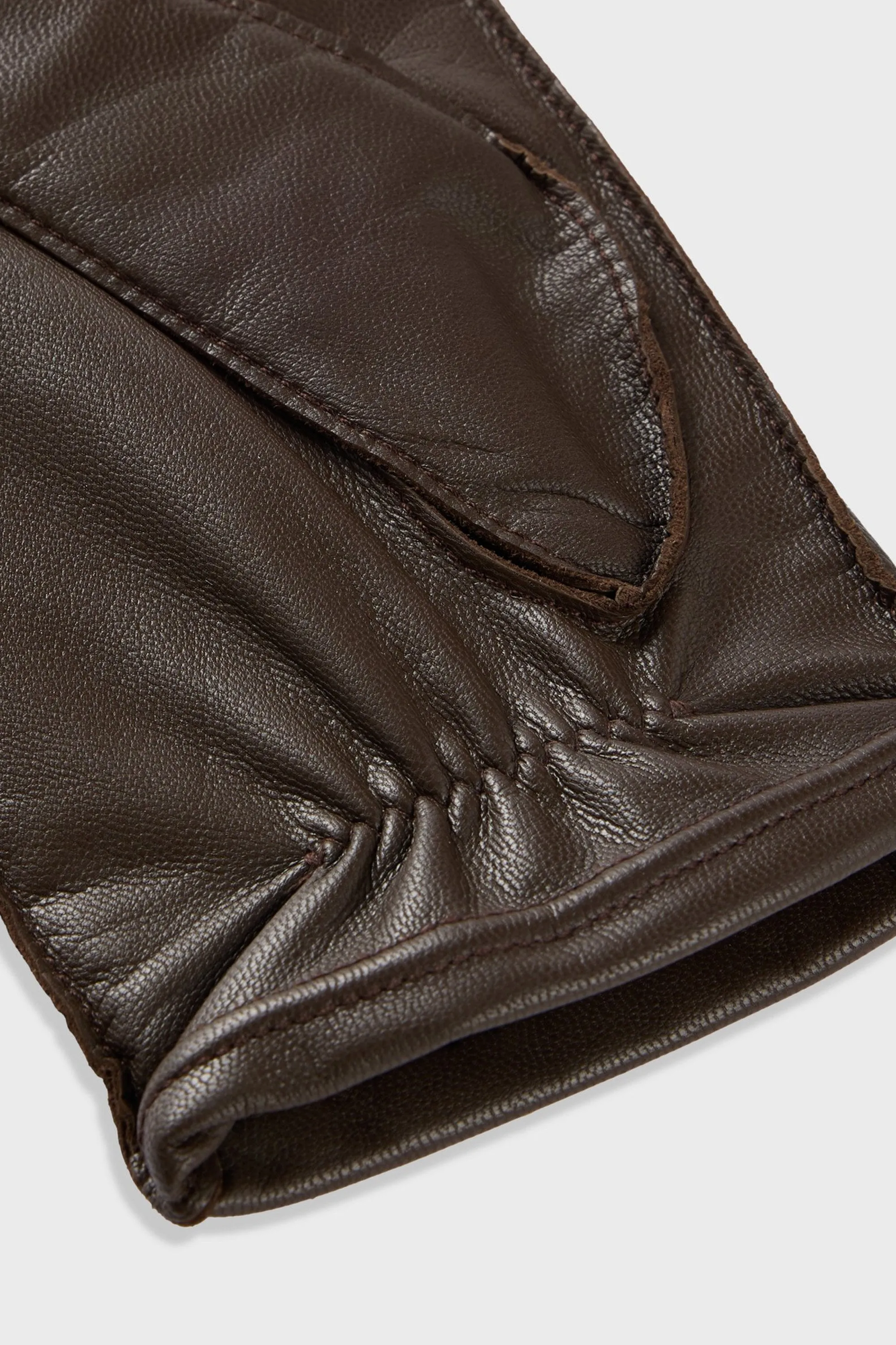 Brown Kranton Leather Gloves