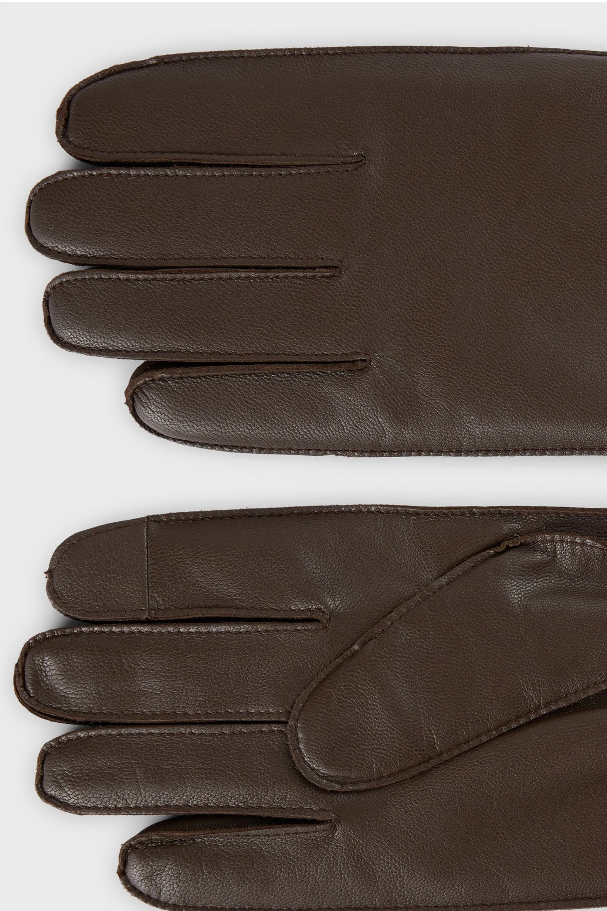 Brown Kranton Leather Gloves