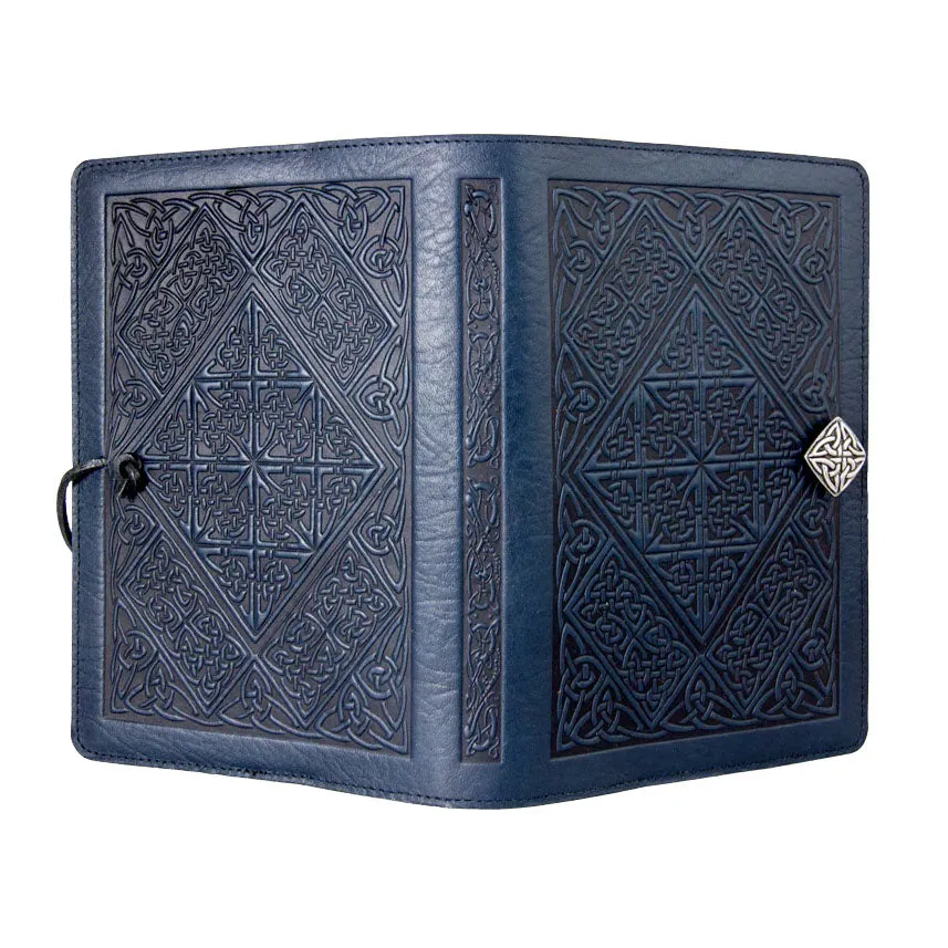 Navy Celtic Diamond Large Leather Journal