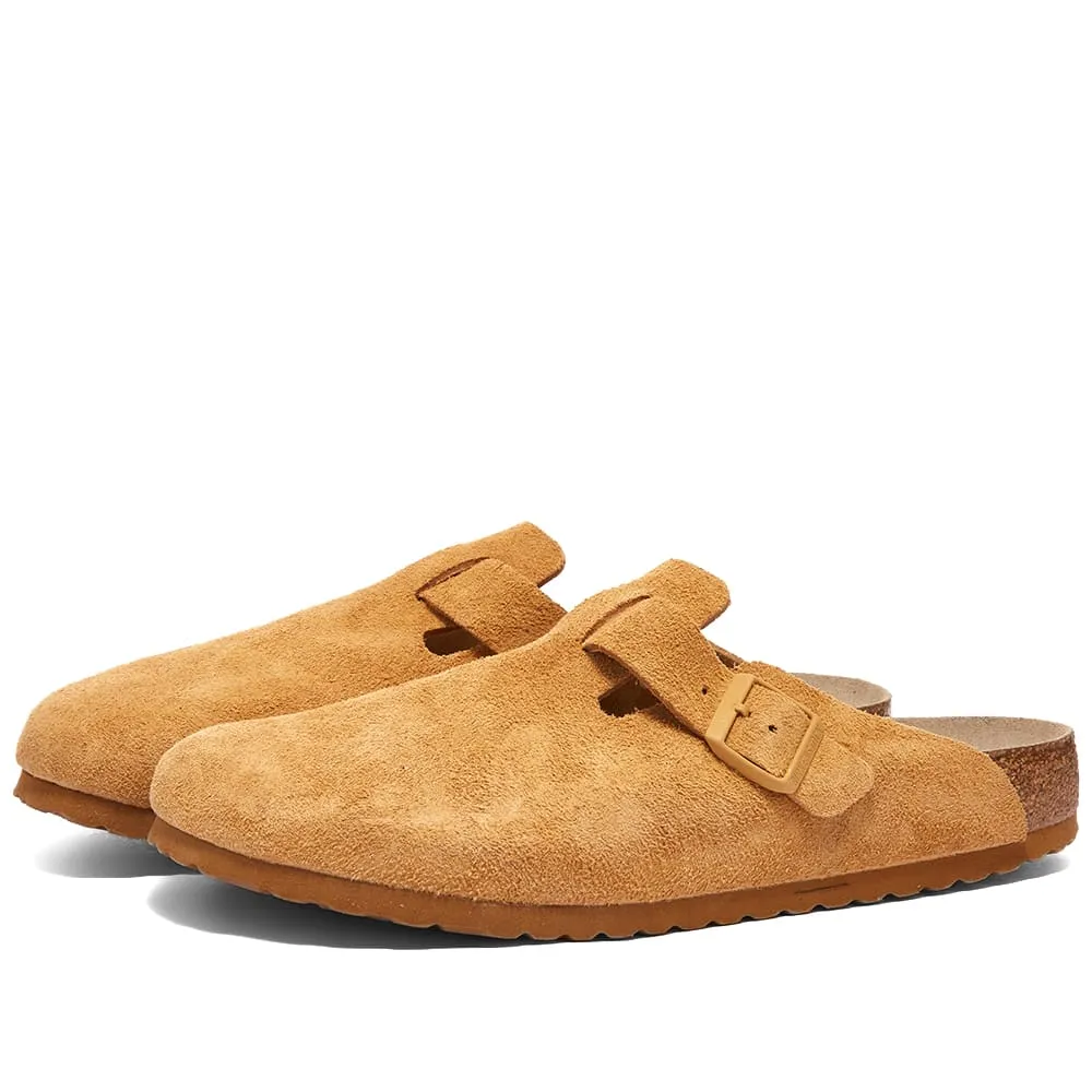 Latte Cream Suede Boston SF Sandal by Birkenstock