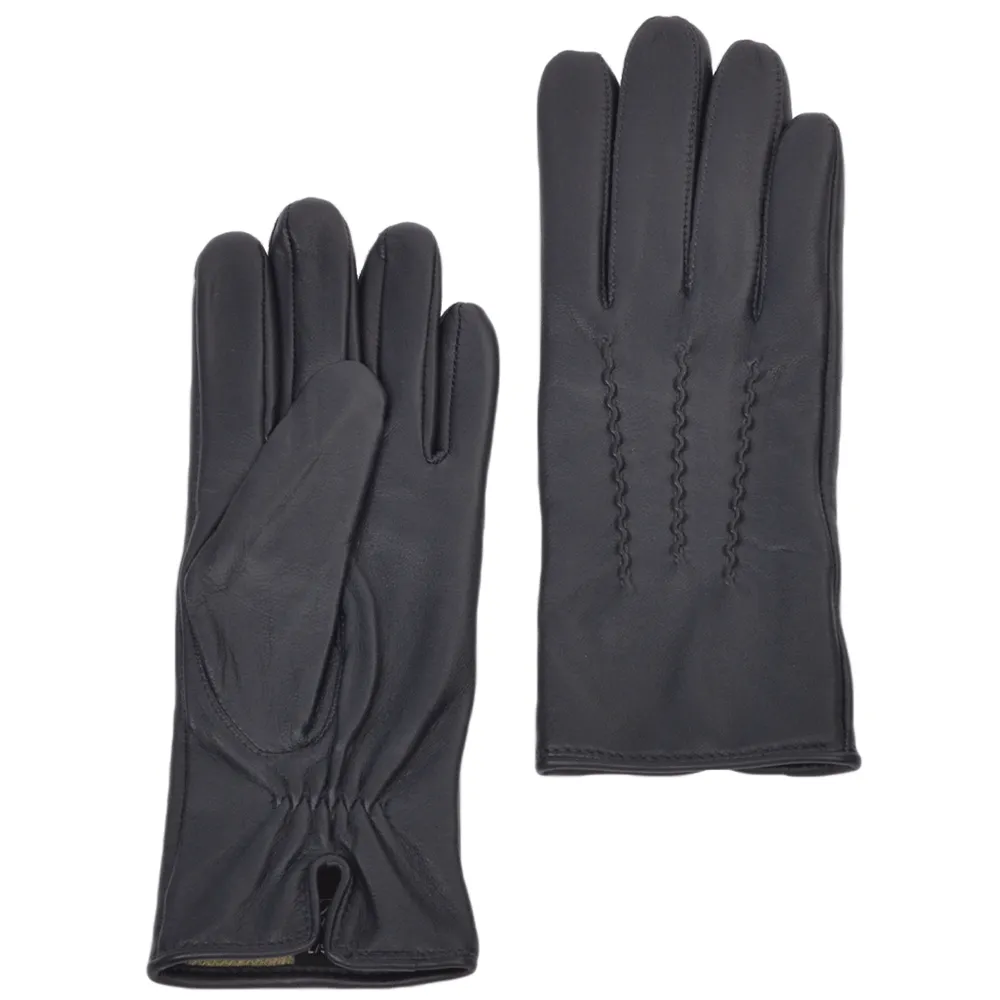 Navy Leather Gloves 401