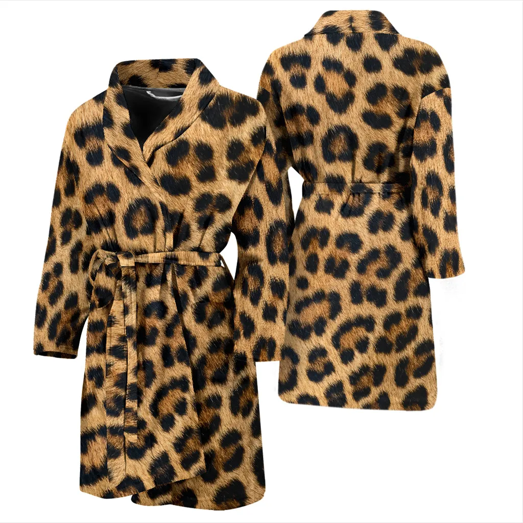 Leopard Print Men's Robe