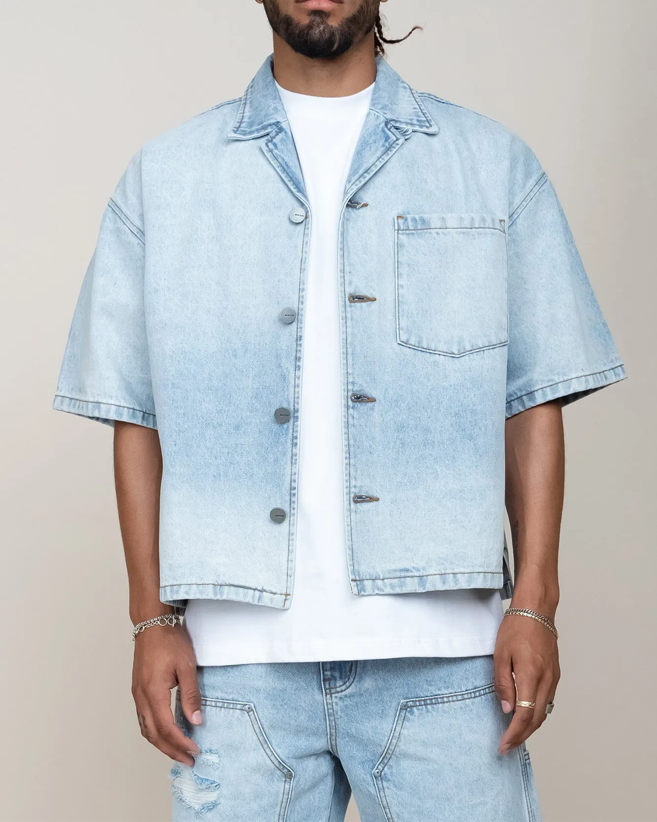 Light Indigo EPTM Box Denim Shirt