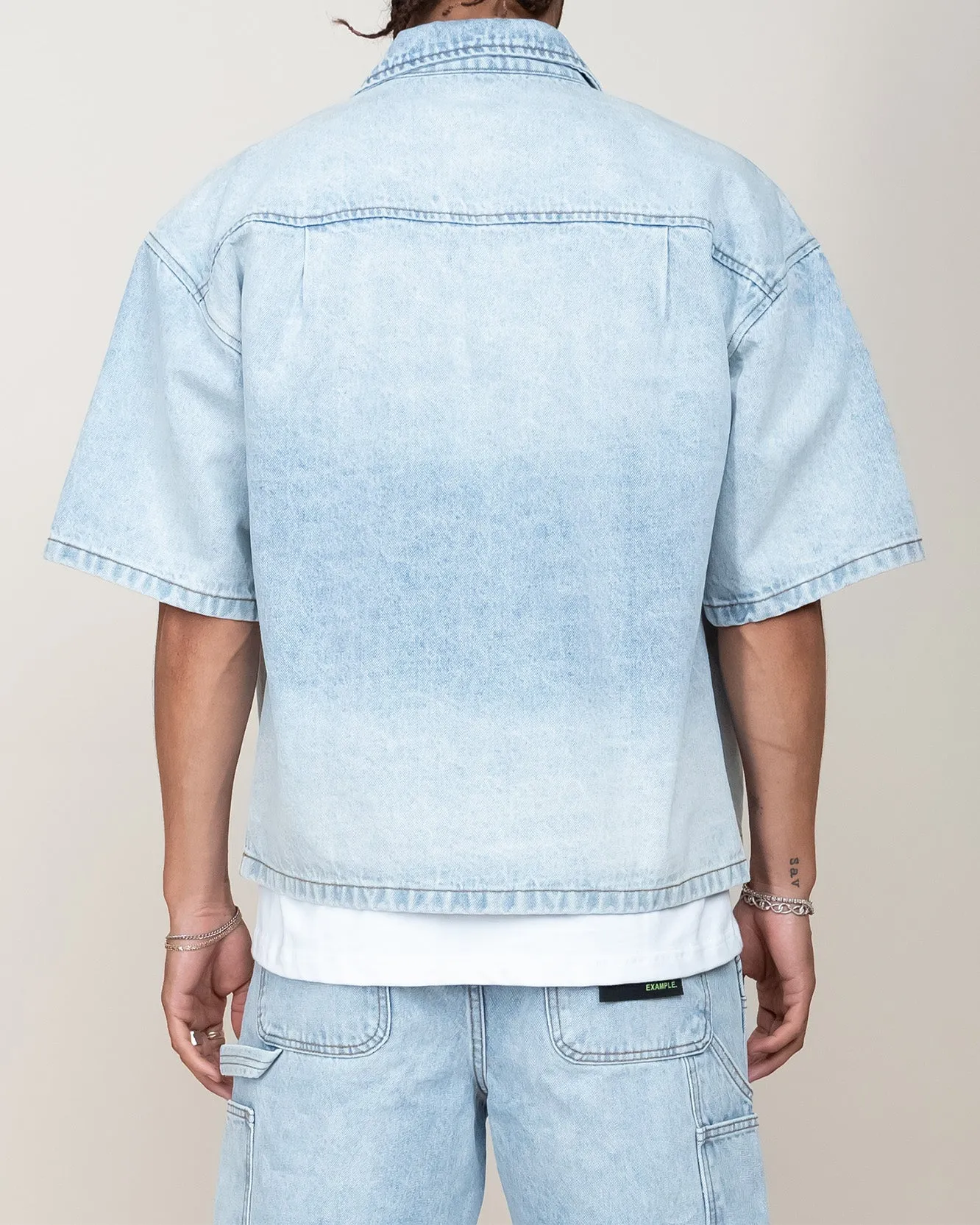 Light Indigo EPTM Box Denim Shirt