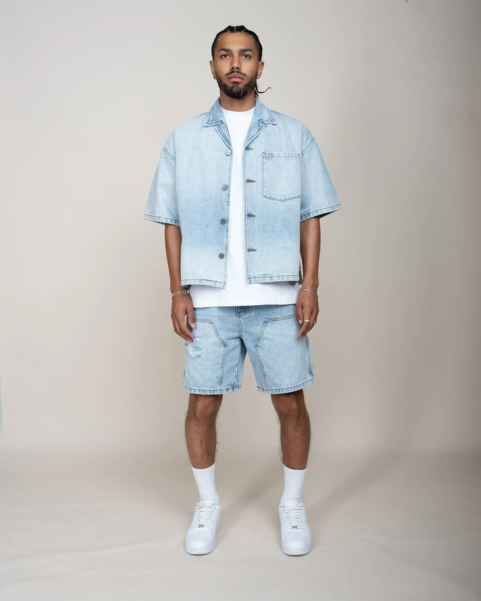 Light Indigo EPTM Box Denim Shirt