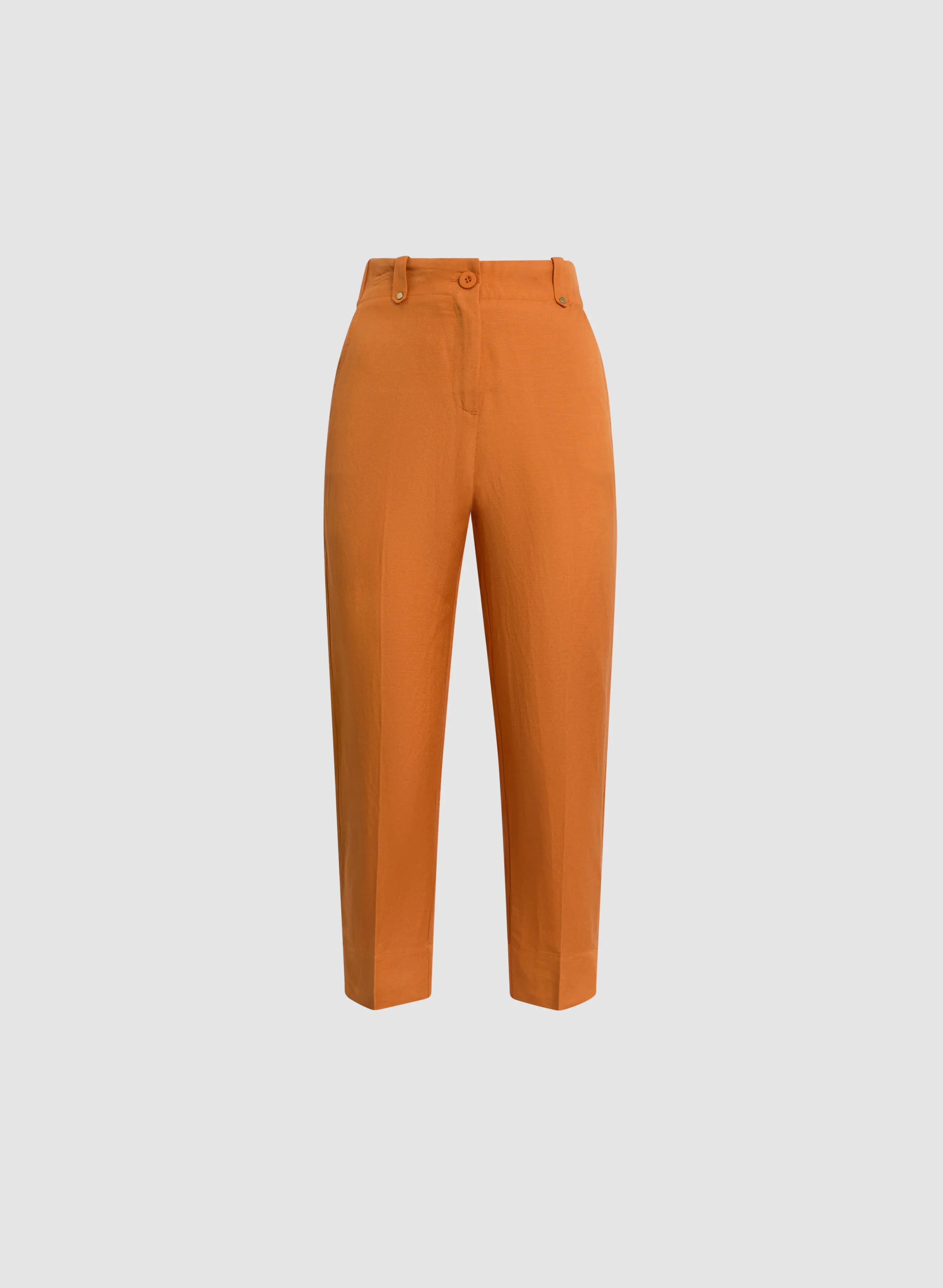 Linen-Blend Capri Pants