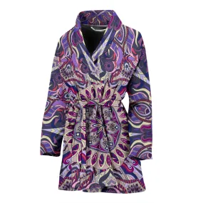 Colorful Violet Mandala Art Design Bath Robe