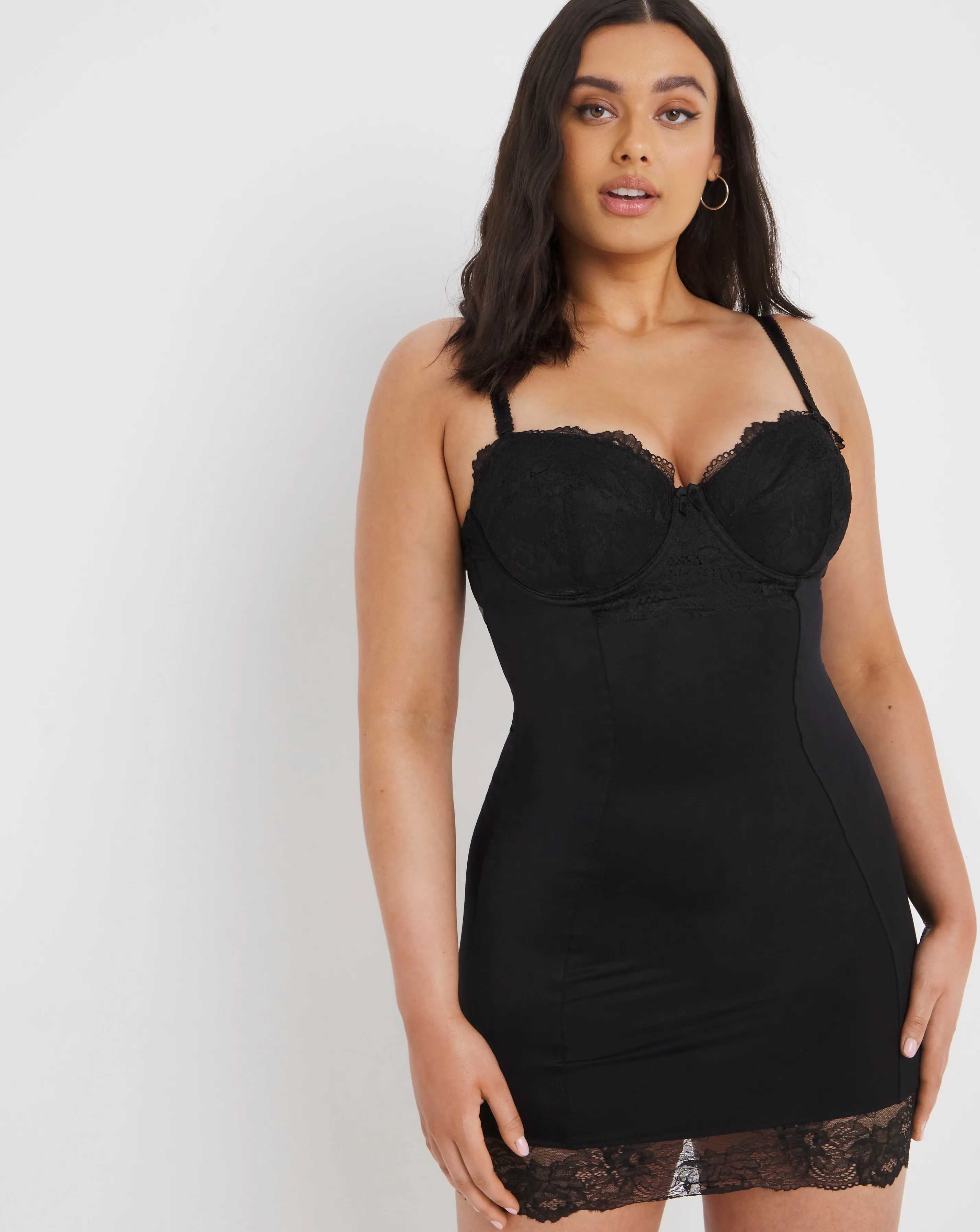 MAGISCULPT Ella Lace Black Firm Control Multiway Body Shaping Slip | Simply Be