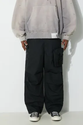 Maharishi Trousers M.A.L.I.C.E. M51 Cargo Pants Cotton Hemp Twill 28 Men's Black Color 5051.Black