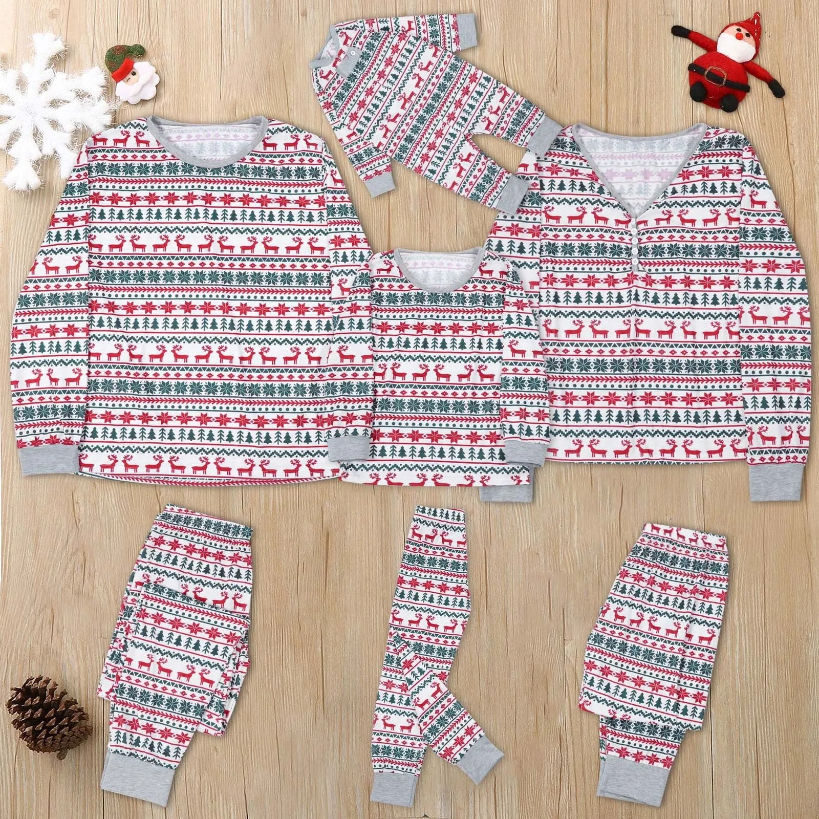 Matching Reindeer Pajama Set for Family