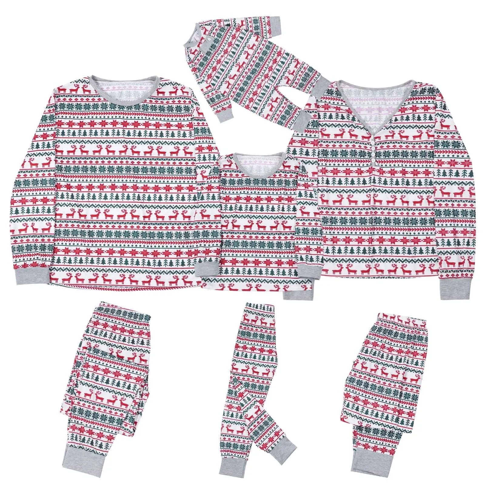 Matching Reindeer Pajama Set for Family