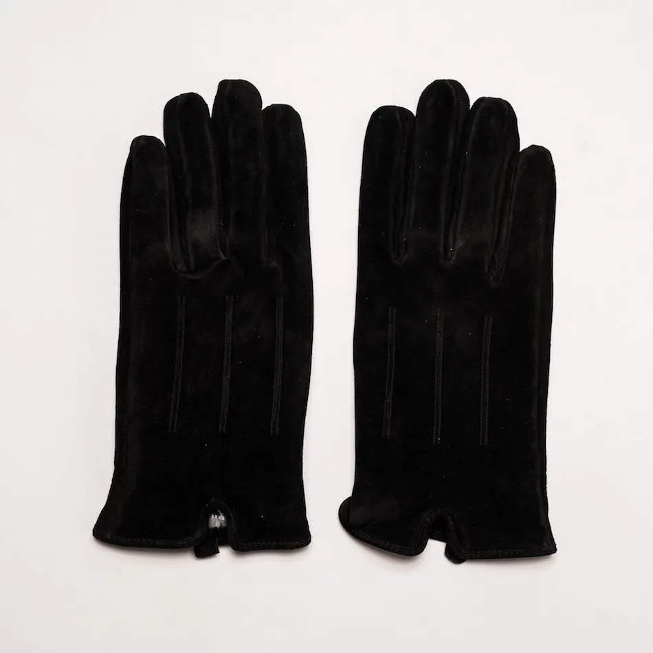 Barneys Originals Men's Black Suede Gloves