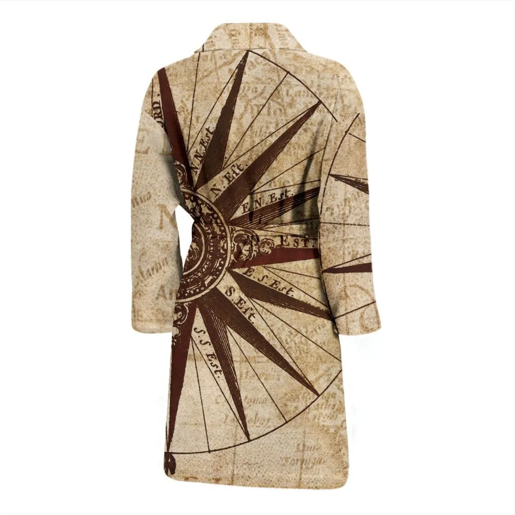 Mens Antique Map Bathrobe