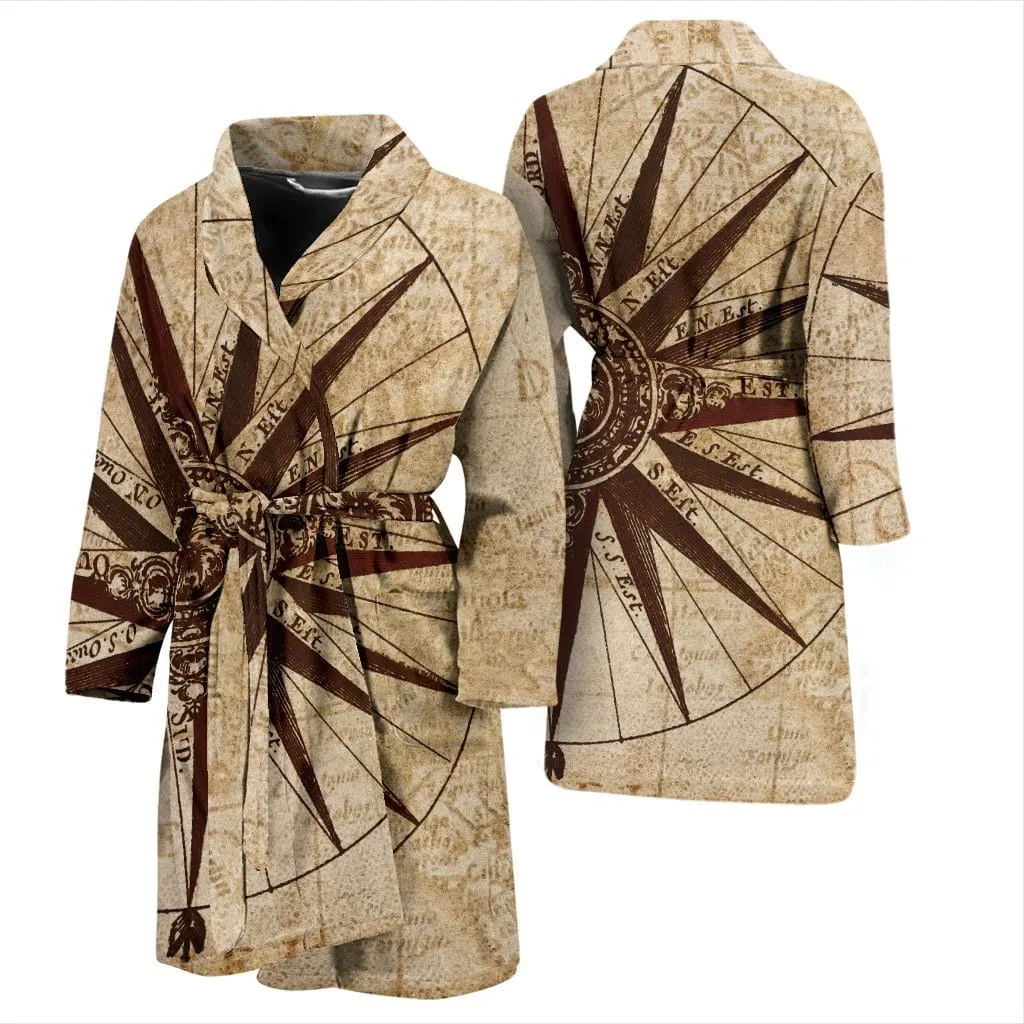 Mens Antique Map Bathrobe