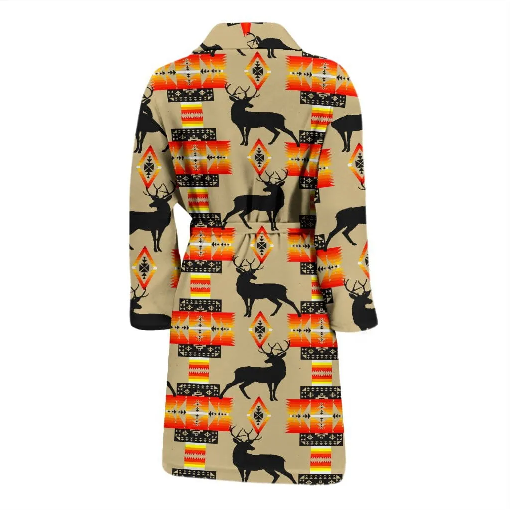 Mens Deer Tan Bathrobe