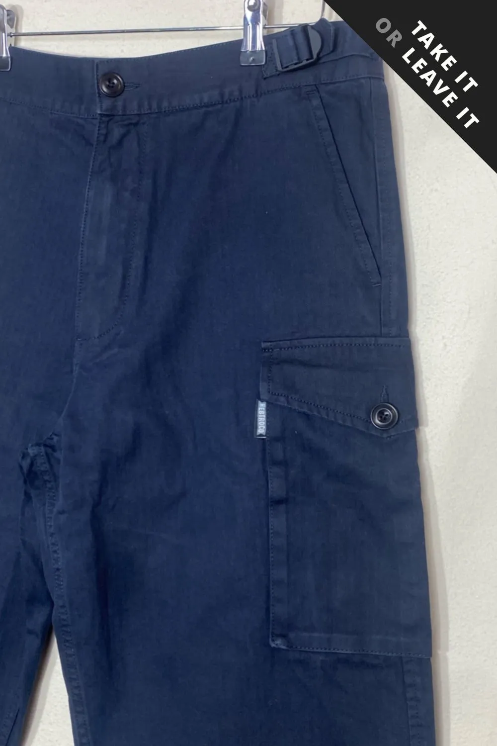 Men's Dark Navy Cargo Pants in Size 34/27.5