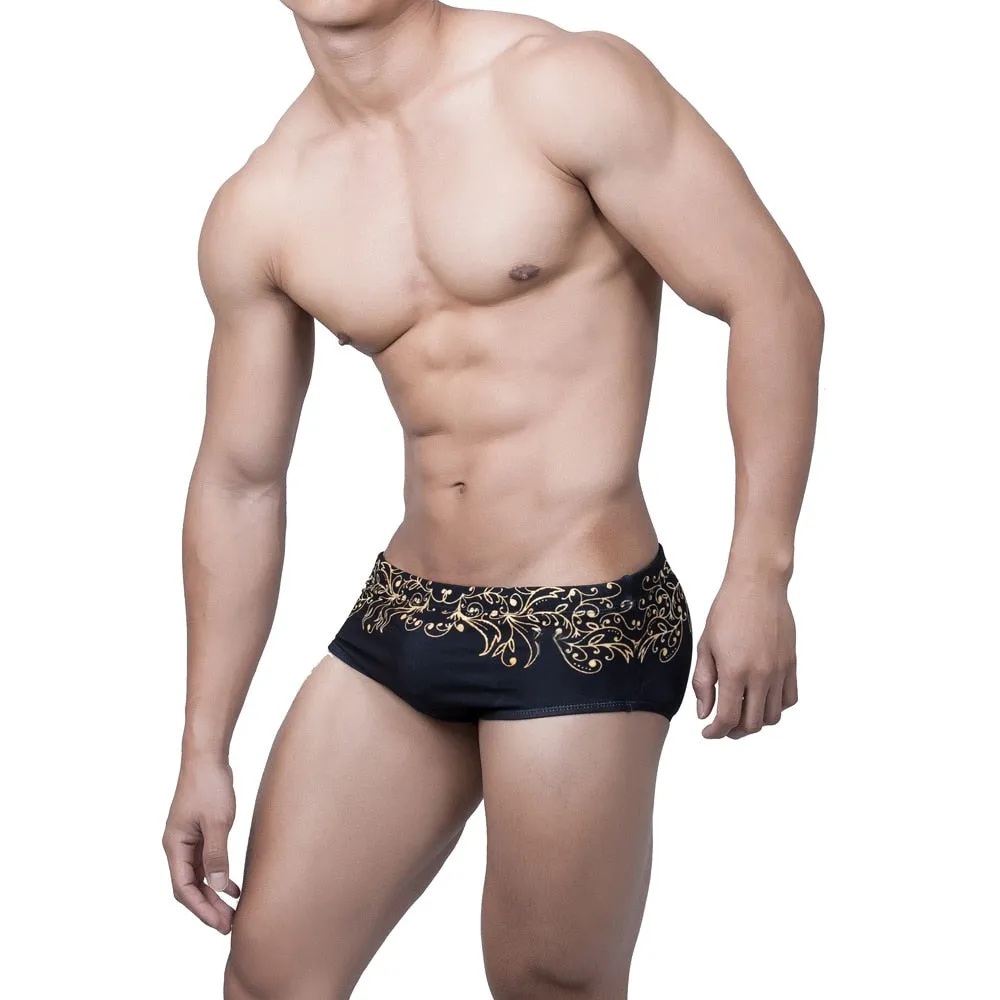 Men's Floral Low Waist Short Swimwear