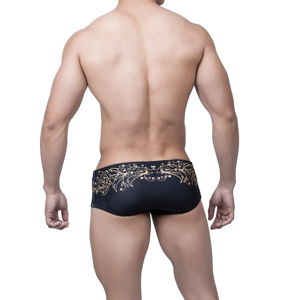 Men's Floral Low Waist Short Swimwear